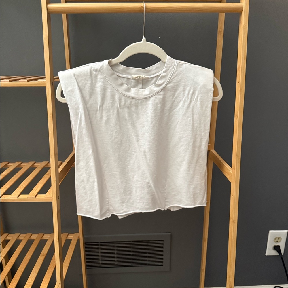 Elegant White Muscle Tee for Women